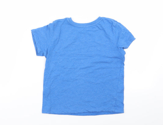 Primark Boys Blue Basic T-Shirt Size 4-5 Years