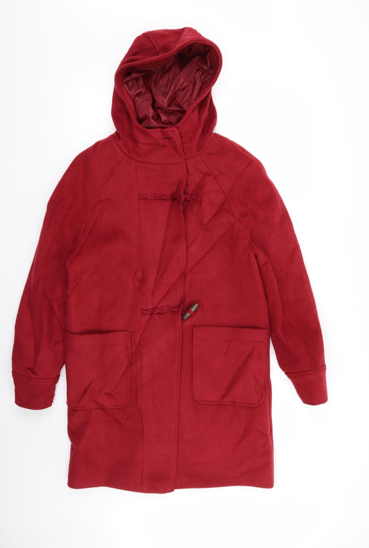 Womens UK Size 8 M&S Red Overcoat