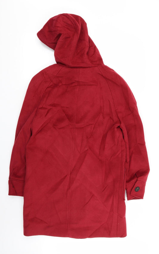 Womens UK Size 8 M&S Red Overcoat