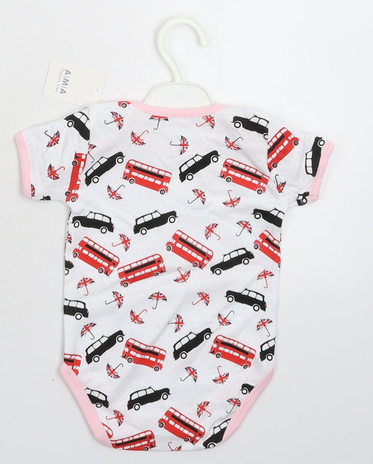 AMA Baby White Babygrow One-Piece Size 6-9 Months