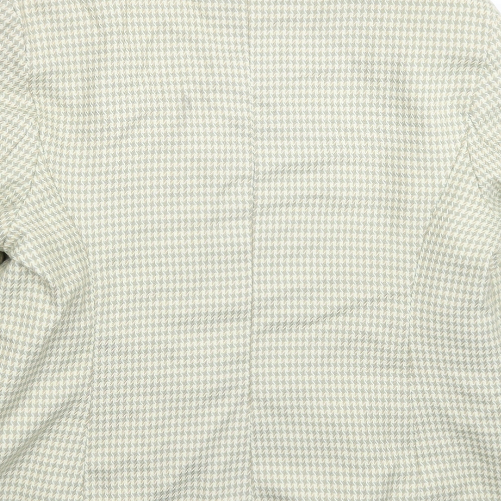Klass Womens Multicoloured Houndstooth Jacket Blazer Size 16