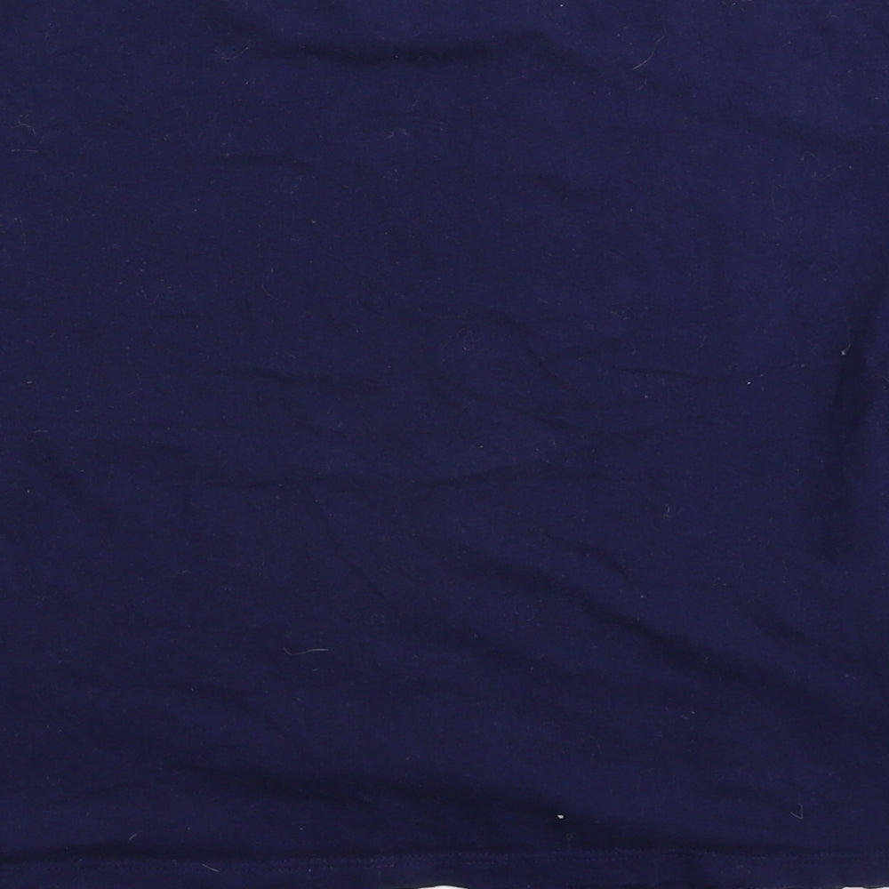 Womens UK Size S Divided Blue Basic T-Shirt