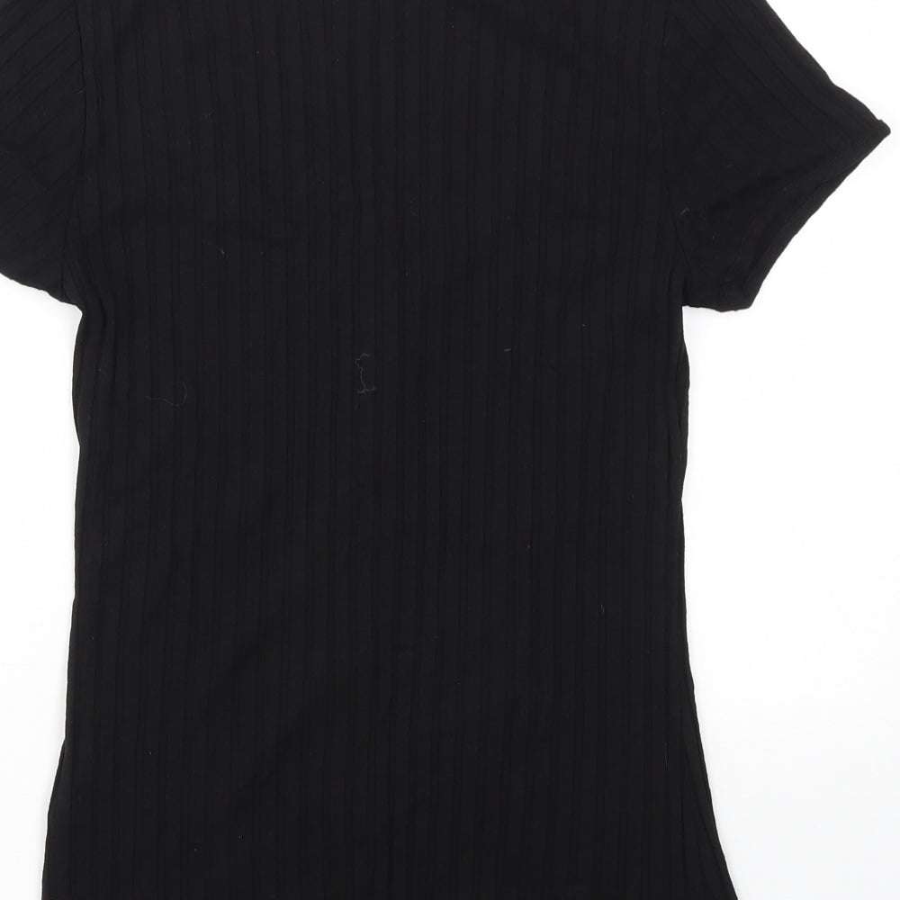 Womens UK Size M H&M Black Basic T-Shirt