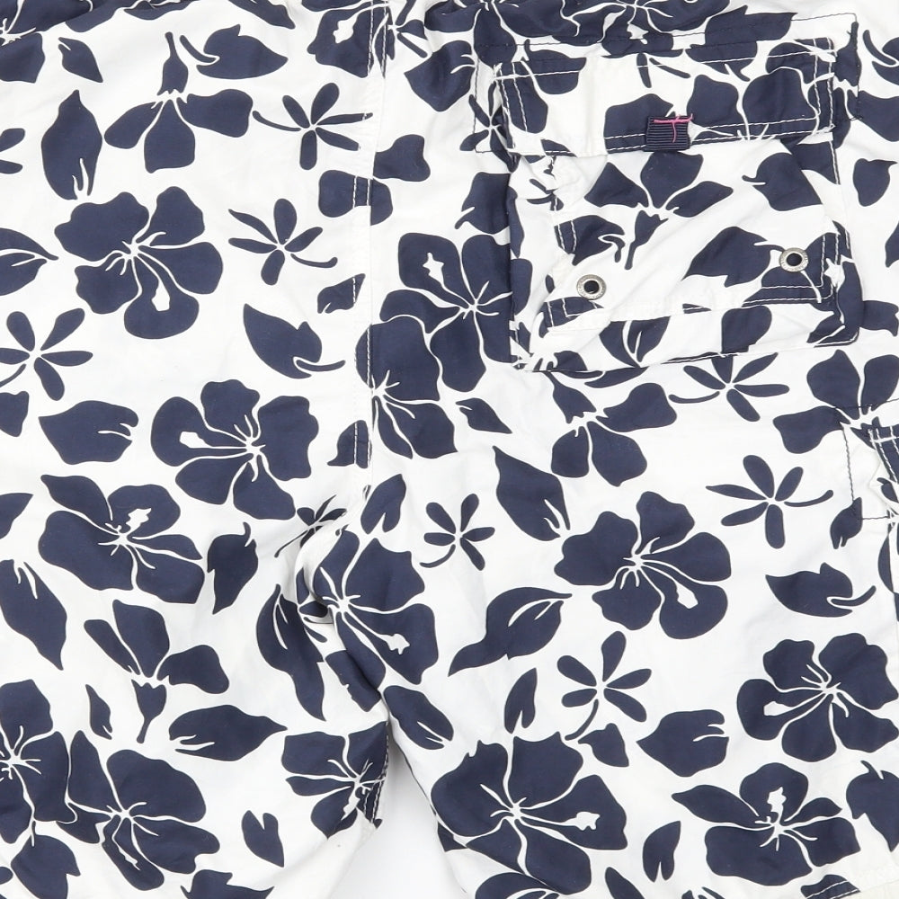 TUGGER Mens Blue Floral Sweat Shorts Size L - stretch waistband