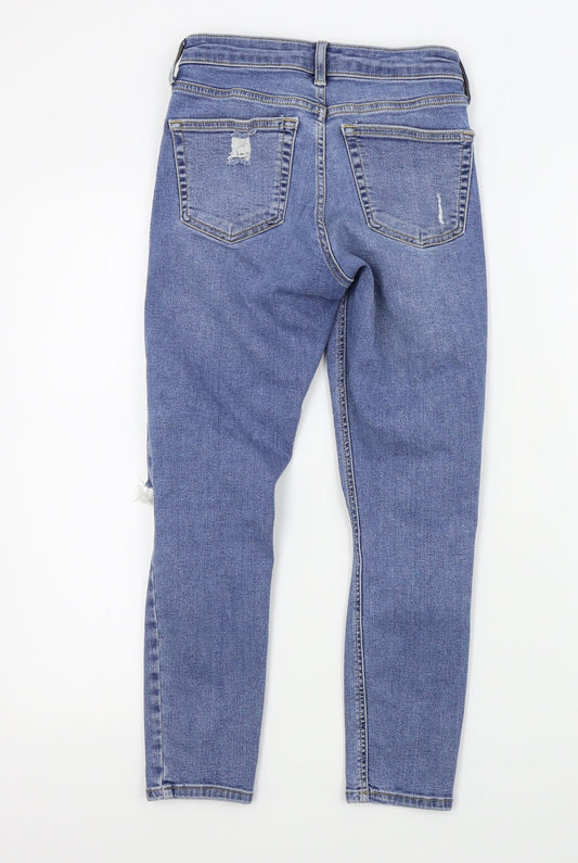 Topshop Womens Blue Skinny Jeans Size 26 in L28 in