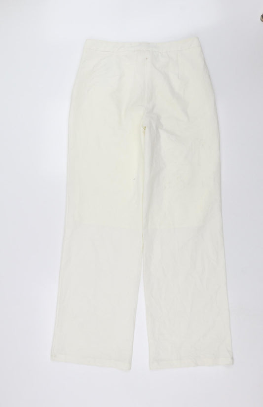 Vila Clothes Womens Ivory Trousers Size S L30 in