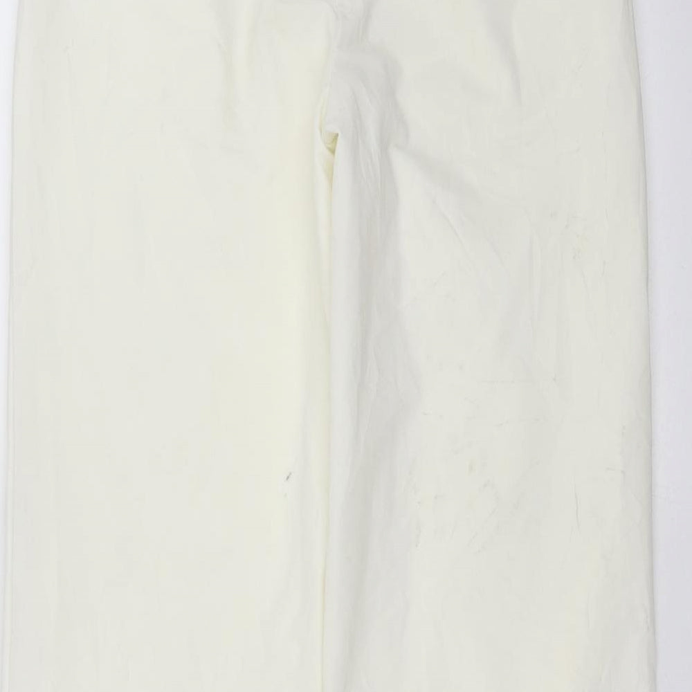 Vila Clothes Womens Ivory Trousers Size S L30 in