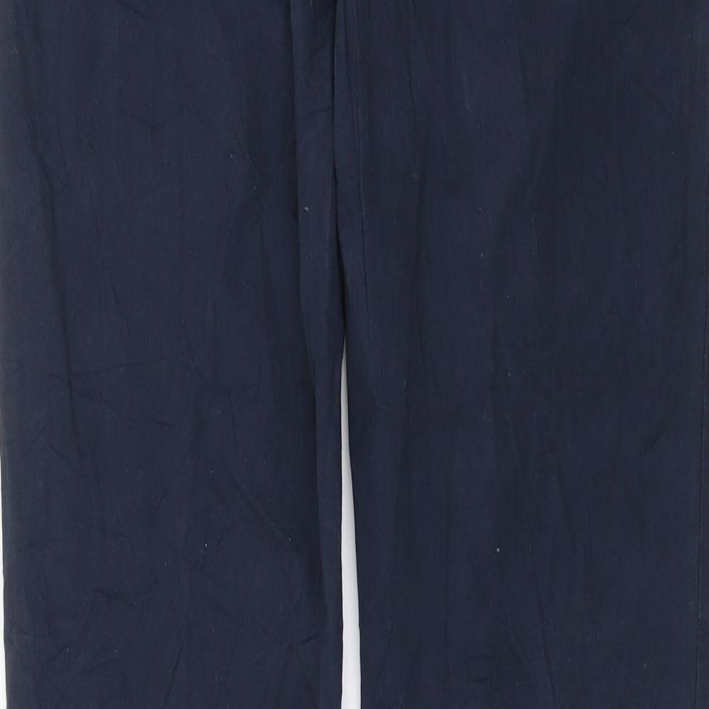 Womens UK Size 10 Blue motion Regular Fit Blue Trousers