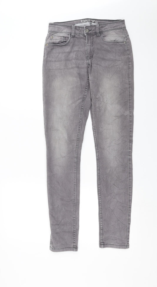 Additional front view of Only women’s grey denim skinny jeans, size S, 31-inch leg
