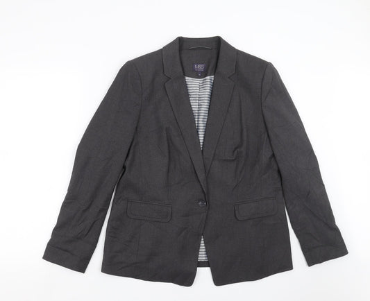 Womens UK Size 16 Marks and Spencer Regular Grey Suit Jacket