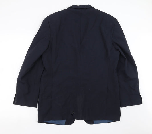 Mens UK Size 42 VARTEKS Regular Blue Suit Jacket