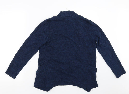 Carol Rose Womens Blue Knit Cardigan Jumper Size M
