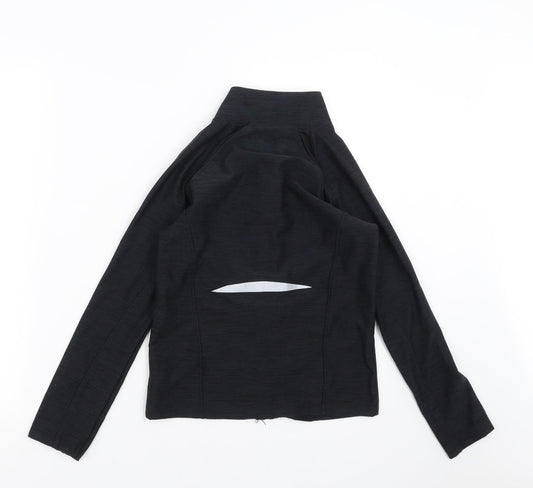 NEXT Girls Black Full Zip Jumper Size 10 Years