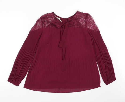 Womens UK Size 10 NEXT Purple Basic Blouse