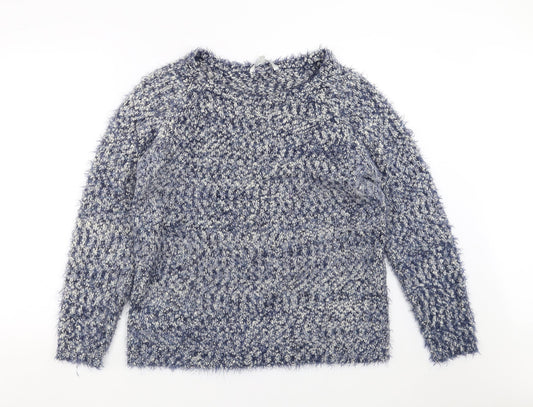 Womens UK Size L Pebble Bay Blue Pullover Jumper