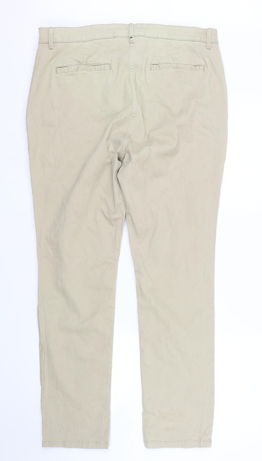 Per Una Womens Beige Trousers Size 34 L27.5 in