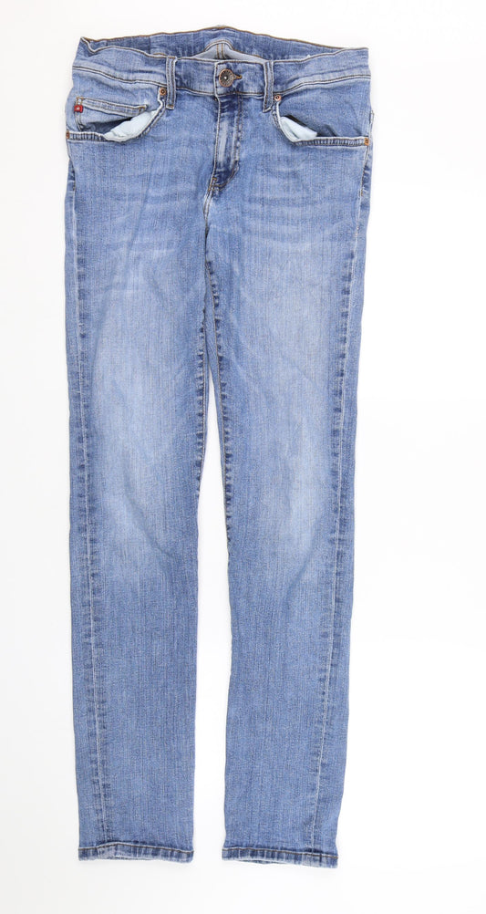Womens UK Size 32 BIG STAR Regular Fit Skinny Blue Jeans