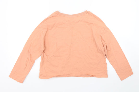 NEXT Girls Orange Basic T-Shirt Size 12 Years
