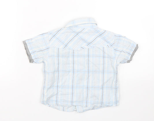Rebel Boys Blue Check Basic Button-Up Size 2-3 Years