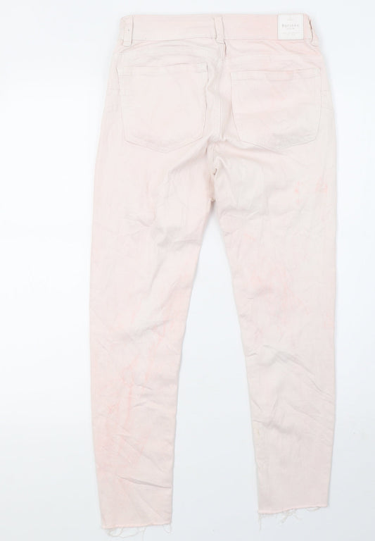 Bershka Womens Pink Denim Skinny Jeans Size 8 L26 in