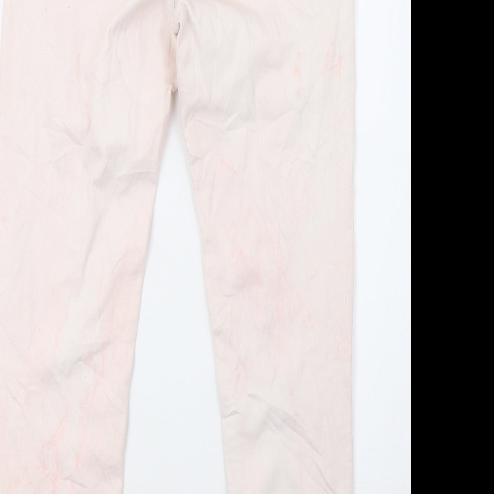 Bershka Womens Pink Denim Skinny Jeans Size 8 L26 in