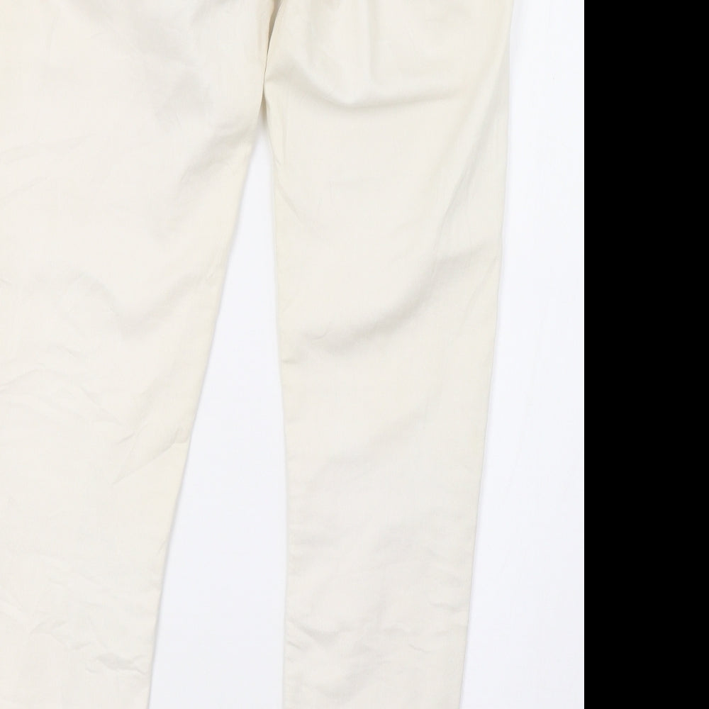 Clockhouse Womens White Denim Skinny Jeans Size 10 L26 in