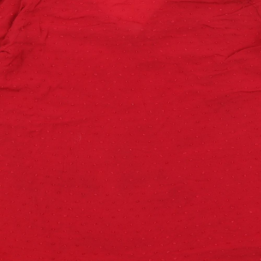 Womens UK Size S H&M Red Basic Blouse