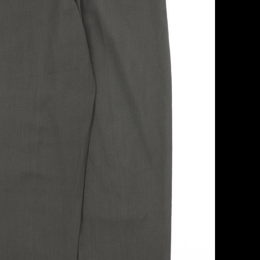 Womens UK Size 16 Preworn Regular Fit Green Trousers