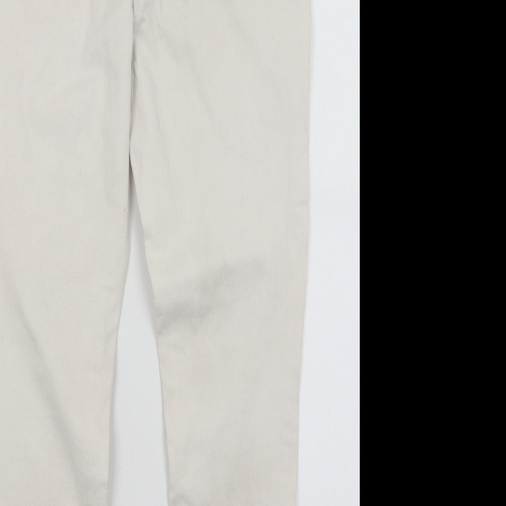 Very Womens White Skinny Jeans Size 14 L25.5 in