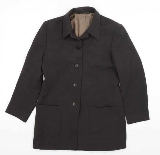Womens UK Size 12 M&S Regular Brown Blazer