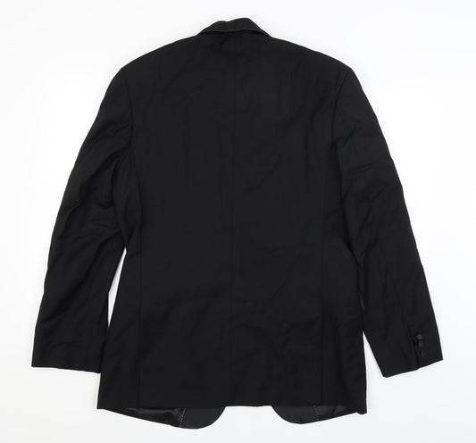 Taylor & Quiff Mens Black Jacket Blazer Size L