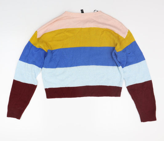 Womens UK Size S Divided Multicoloured Pullover Jumper