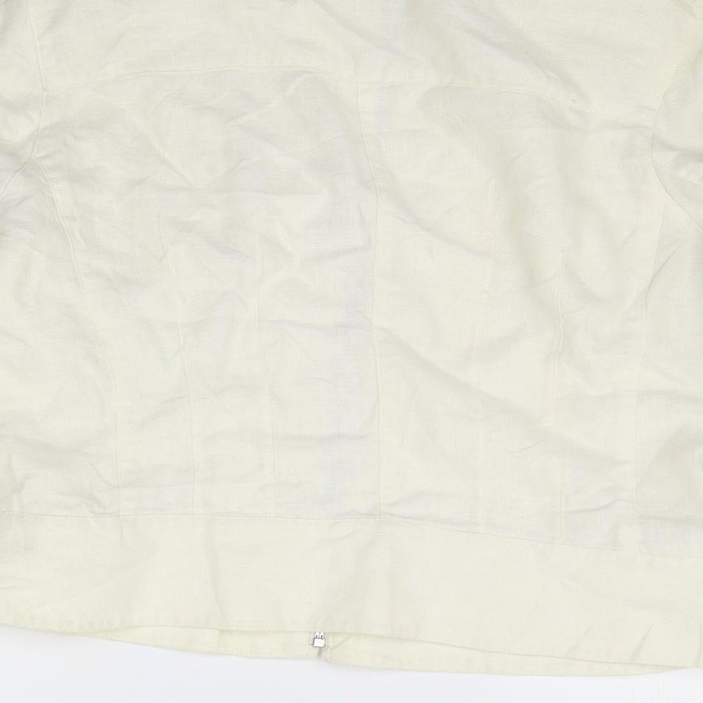 Per Una Womens White Jacket Coat Size 14