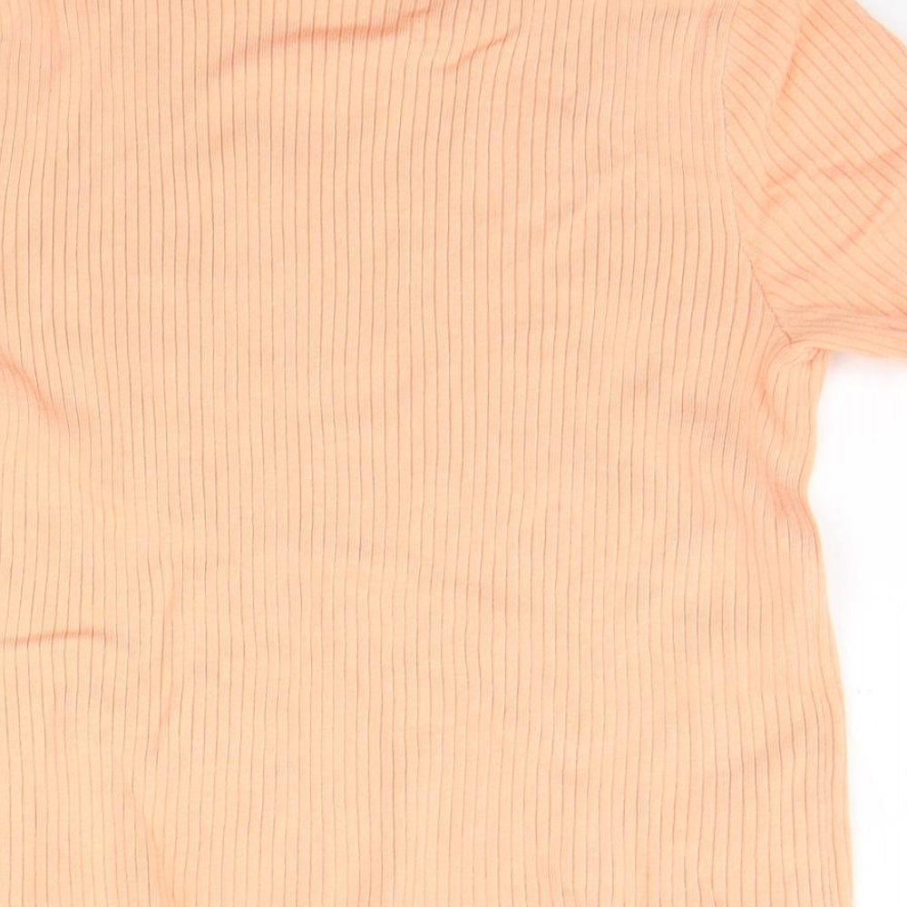 Womens UK Size M Divided Orange Basic T-Shirt