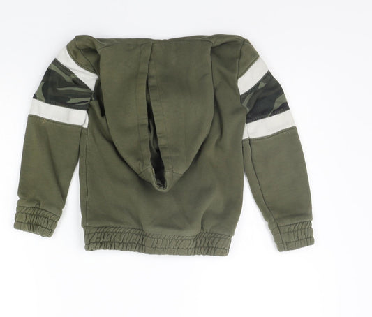 George Girls Green Houndstooth Pullover Jumper Size 4-5 Years