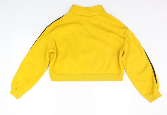 Womens UK Size M Divided Yellow Pullover Jumper
