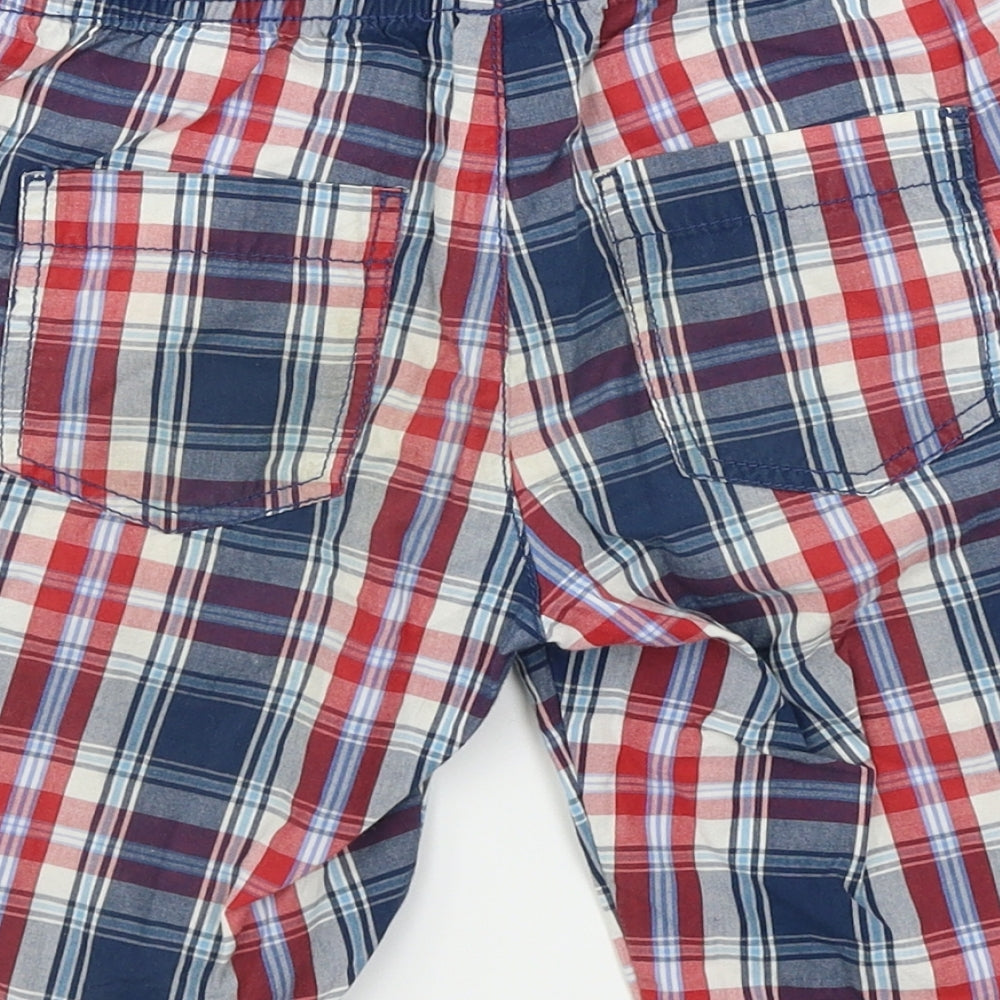 TU Boys Blue Check Chino Shorts Size 6 Years