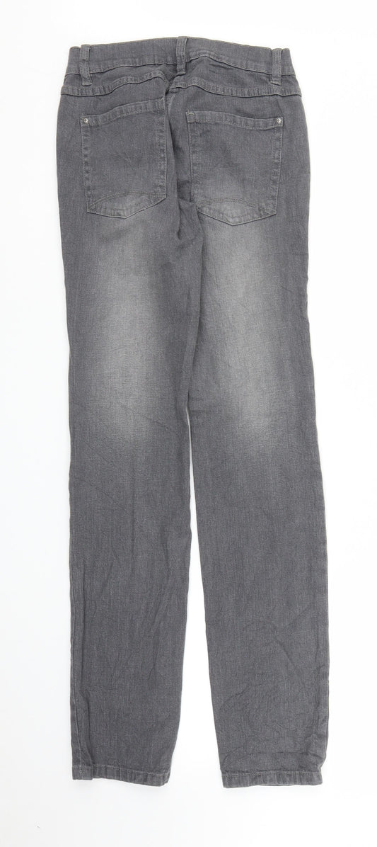 Womens UK Size 6 Gina Regular Fit Straight Grey Jeans