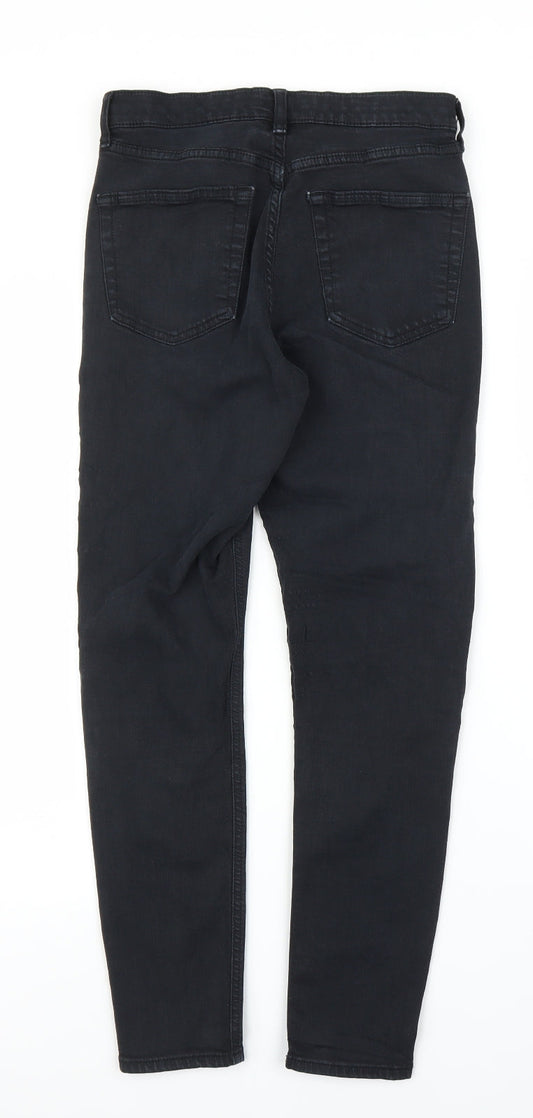 Topshop Womens Black Denim Skinny Jeans Size 26 in L25 in