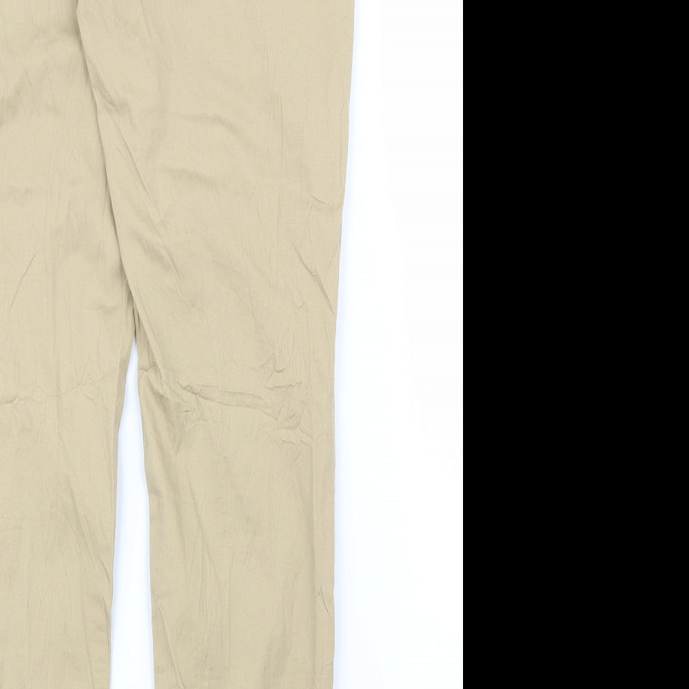 Womens UK Size 12 H&M Regular Fit Capri Beige Trousers