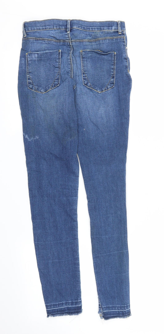 River Island Girls Blue Ramie Skinny Jeans Size 12 Years