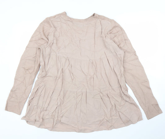 Womens UK Size 14 M&S Pink Pullover Jumper