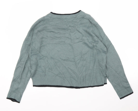 Womens UK Size S H&M Green Pullover Jumper