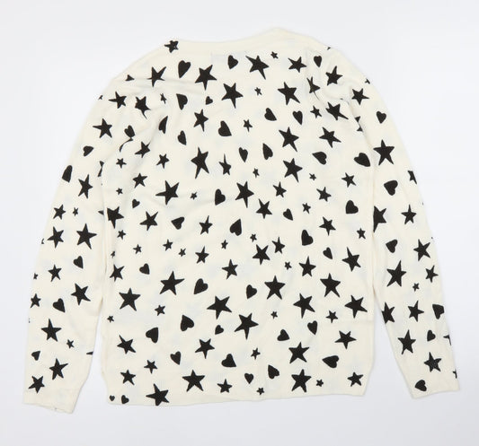 Womens UK Size 12 M&S Ivory Pullover Jumper