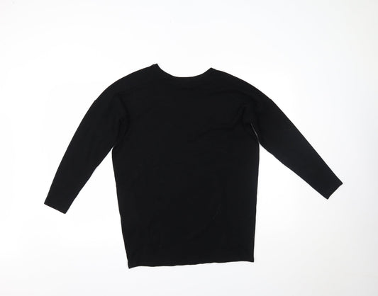Womens UK Size 8 Topshop Black Basic Blouse