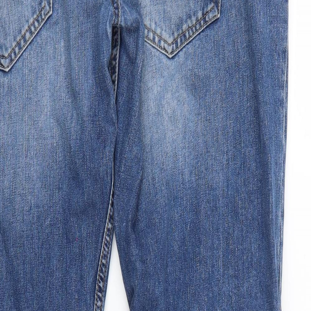 Zara Mens Blue Straight Jeans L33 in