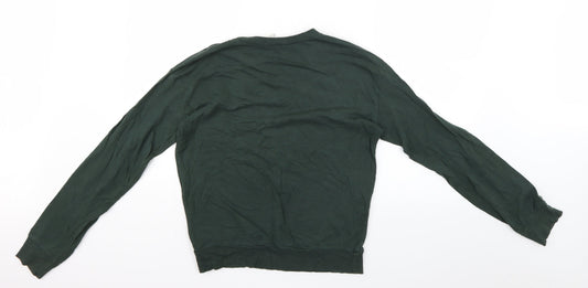 H&M Womens Green Knit Pullover Jumper Size L - not average