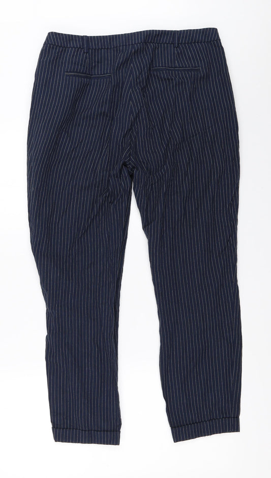 F&F Womens Blue Capri Trousers Size 12 L25.5 in