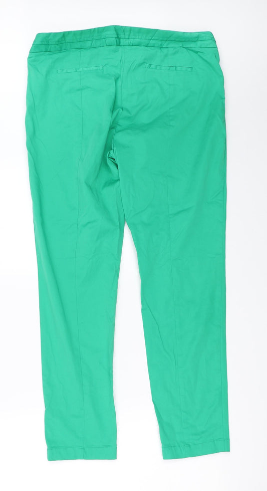 Womens UK Size 42 Solar Regular Fit Capri Green Trousers