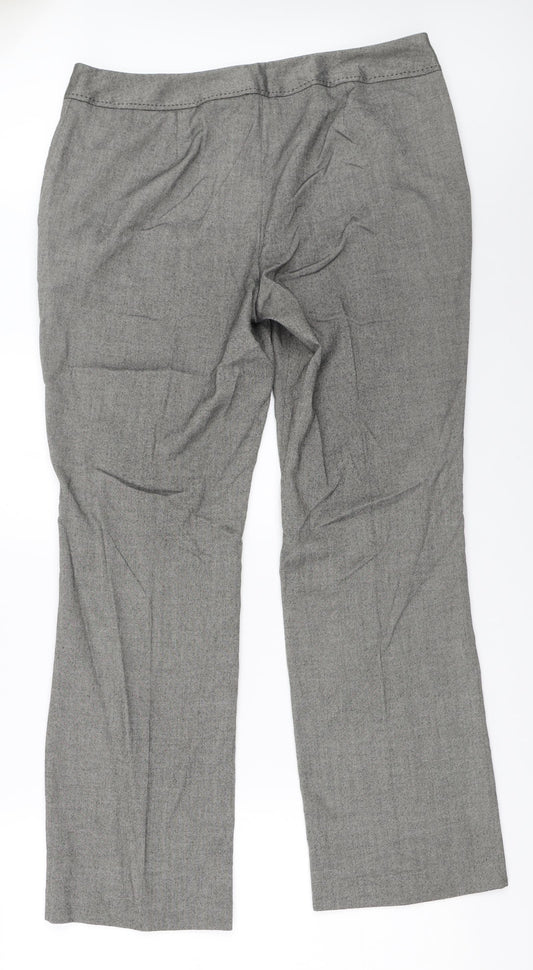 Womens UK Size 37 in Papaya Regular Fit Grey Trousers